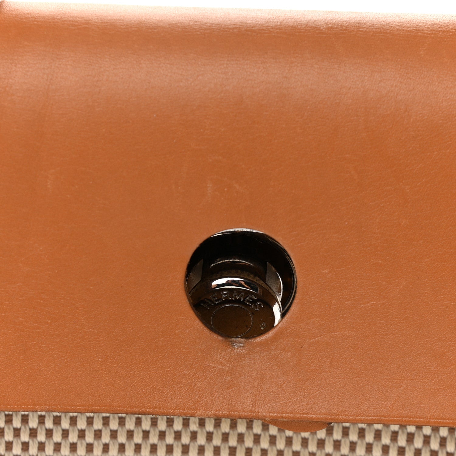 Hermes Toile Vache Calfskin Herbag 30 PM Backpack Natural 20 of 20