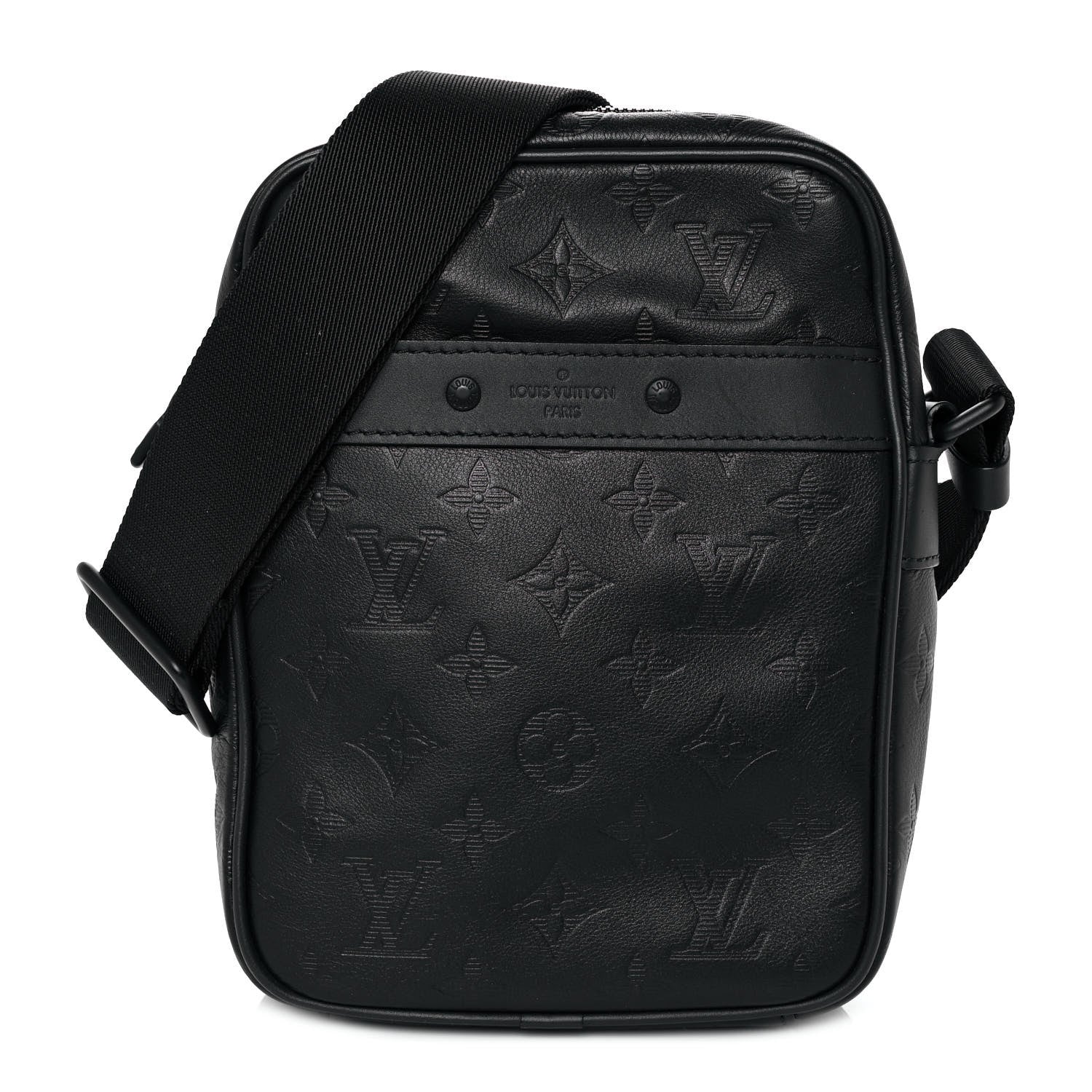 Louis Vuitton Calfskin Monogram Shadow Danube PM Black 1 of 8
