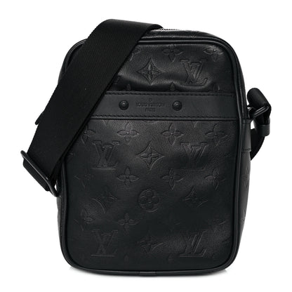 Louis Vuitton Calfskin Monogram Shadow Danube PM Black 1 of 8