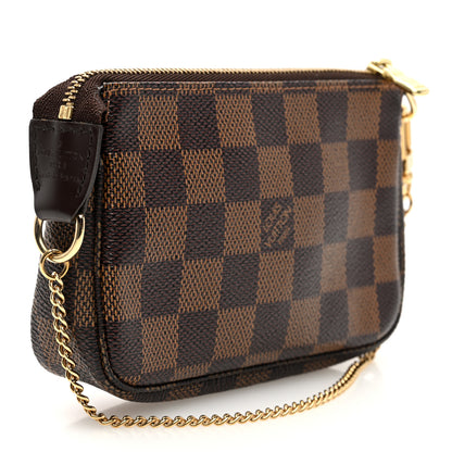 Louis Vuitton Damier Ebene Complice Trunks and Bags Mini Pochette Accessories Red 3 of 9