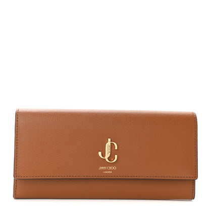 Jimmy Choo Calfskin Martina Continental Wallet Brown 1 of 8