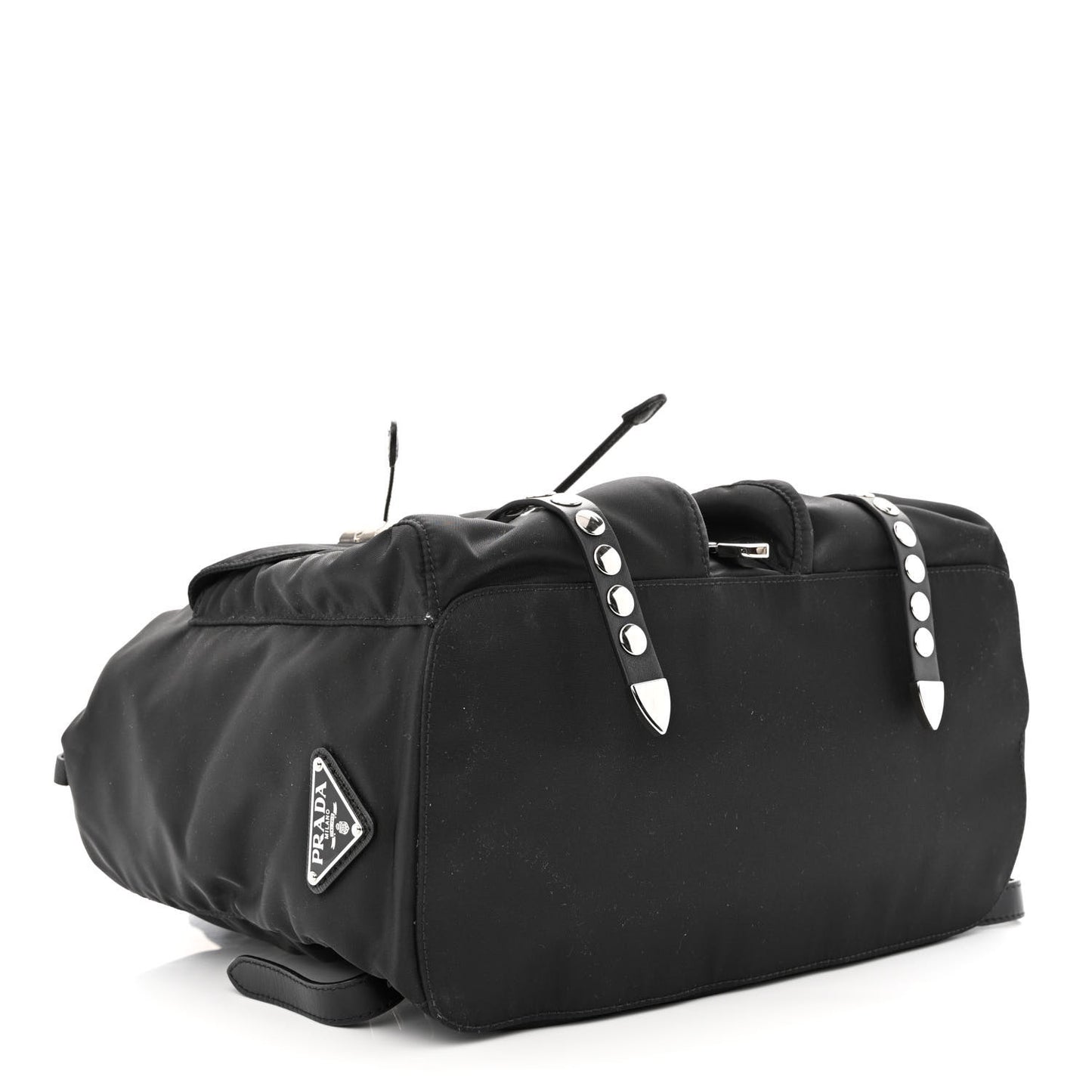Nylon New Vela Studded Backpack Black