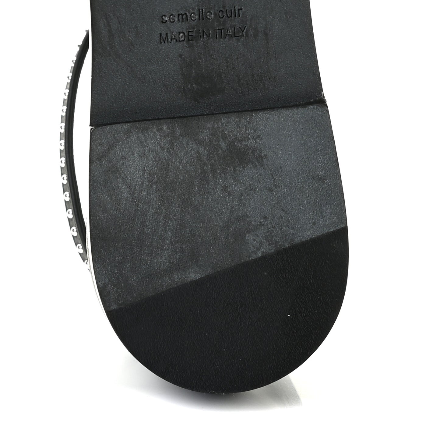 Calfskin Studded Santorini Sandals 38 Black
