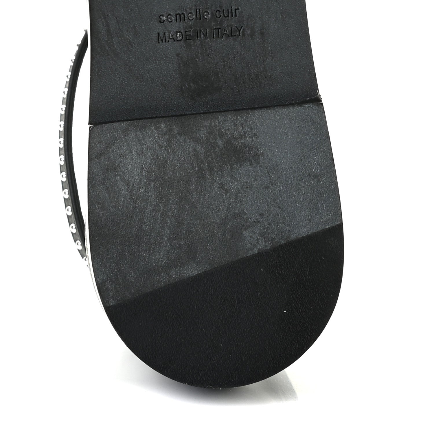 Hermes Calfskin Studded Santorini Sandals 38 Black 9 of 13