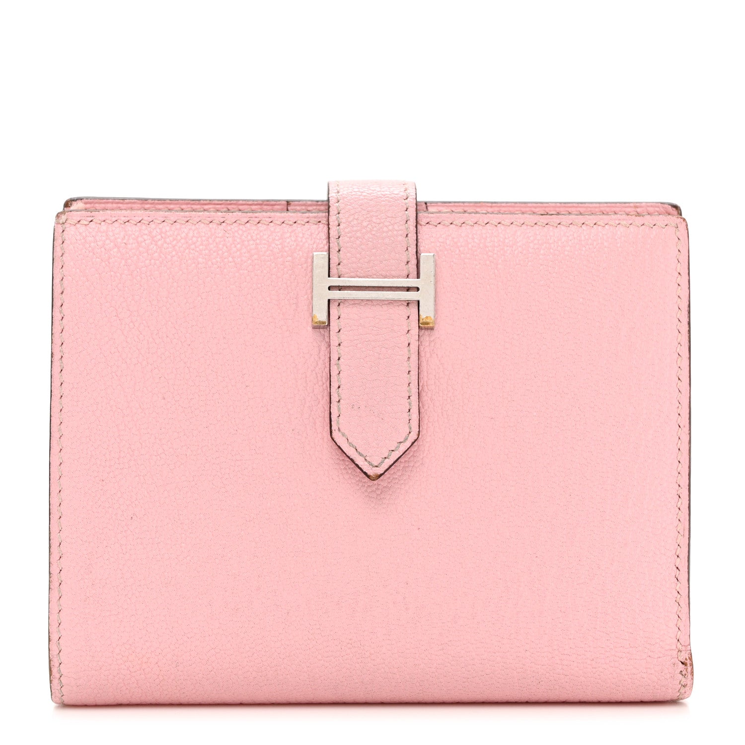 Hermes Chevre Mysore Bearn Compact Wallet Rose Sakura 1 of 10
