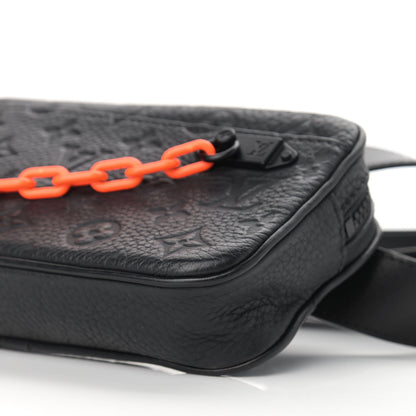 Louis Vuitton Taurillon Monogram Uniformes Solar Ray Soft Pochette Volga Belt Bag Black 9 of 10