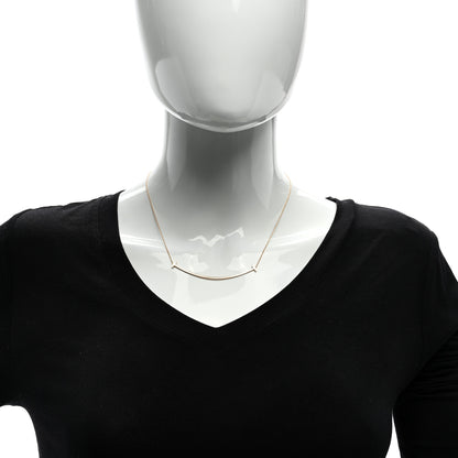 Tiffany 18K Rose Gold Large T Smile Pendant Necklace 5 of 5