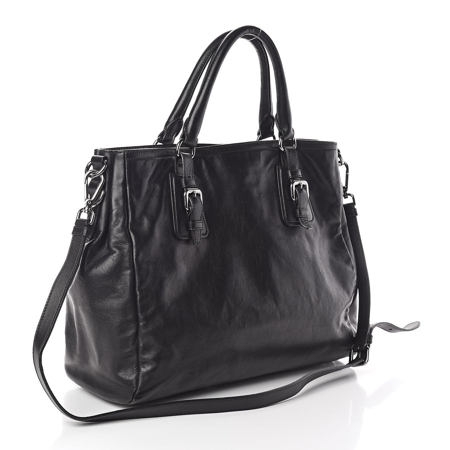 Soft Calfskin Shoulder Bag Black