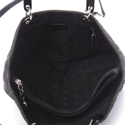 Christian Dior Denim Cannage Soft Large Lady Dior Tote Black 6 of 11