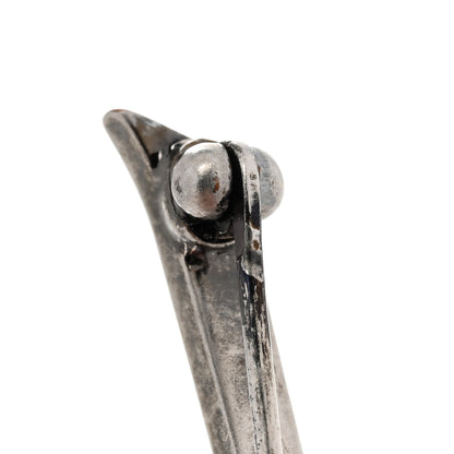Saint Laurent Metal Deconstructed Monogram Brooch Silver 5 of 5