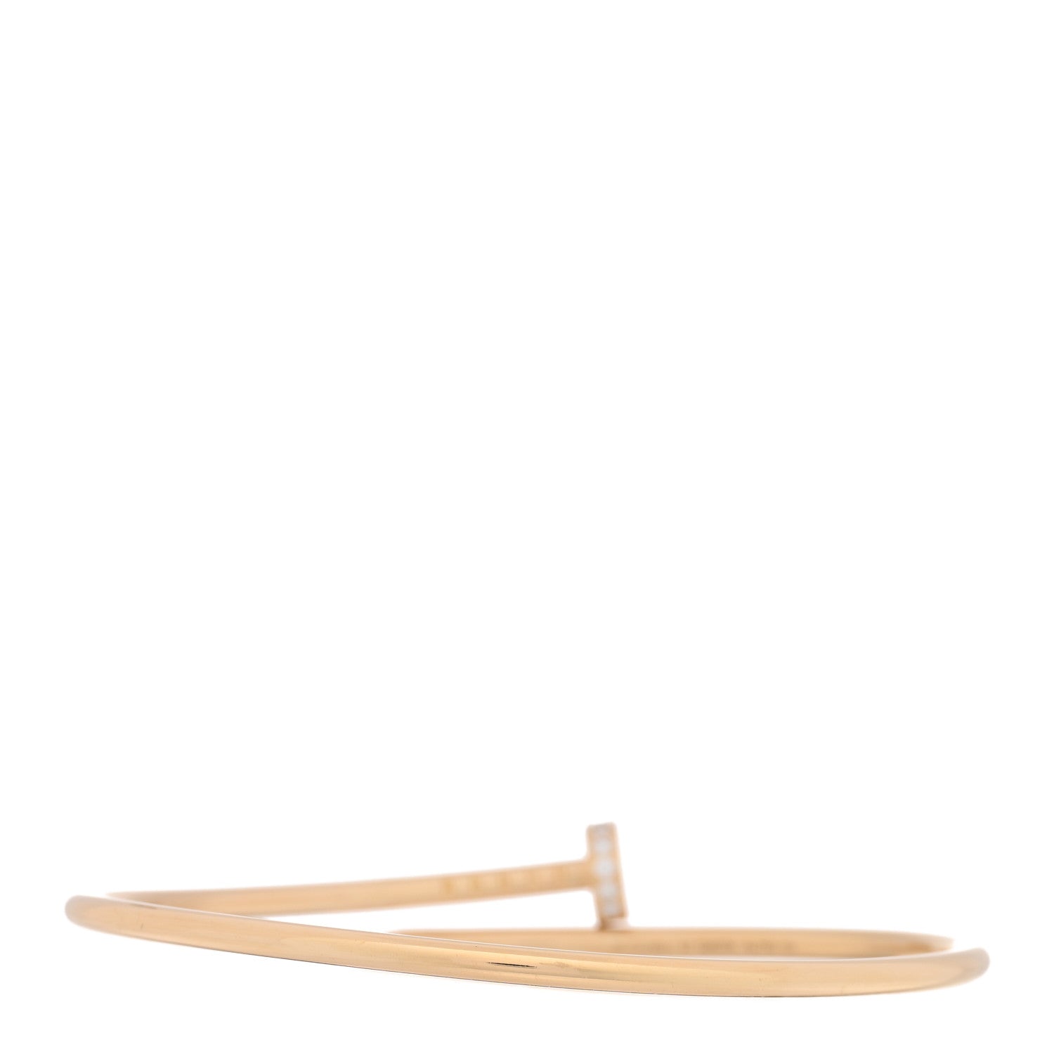 Cartier 18K Yellow Gold Diamond Small Juste Un Clou Bracelet 17 3 of 5