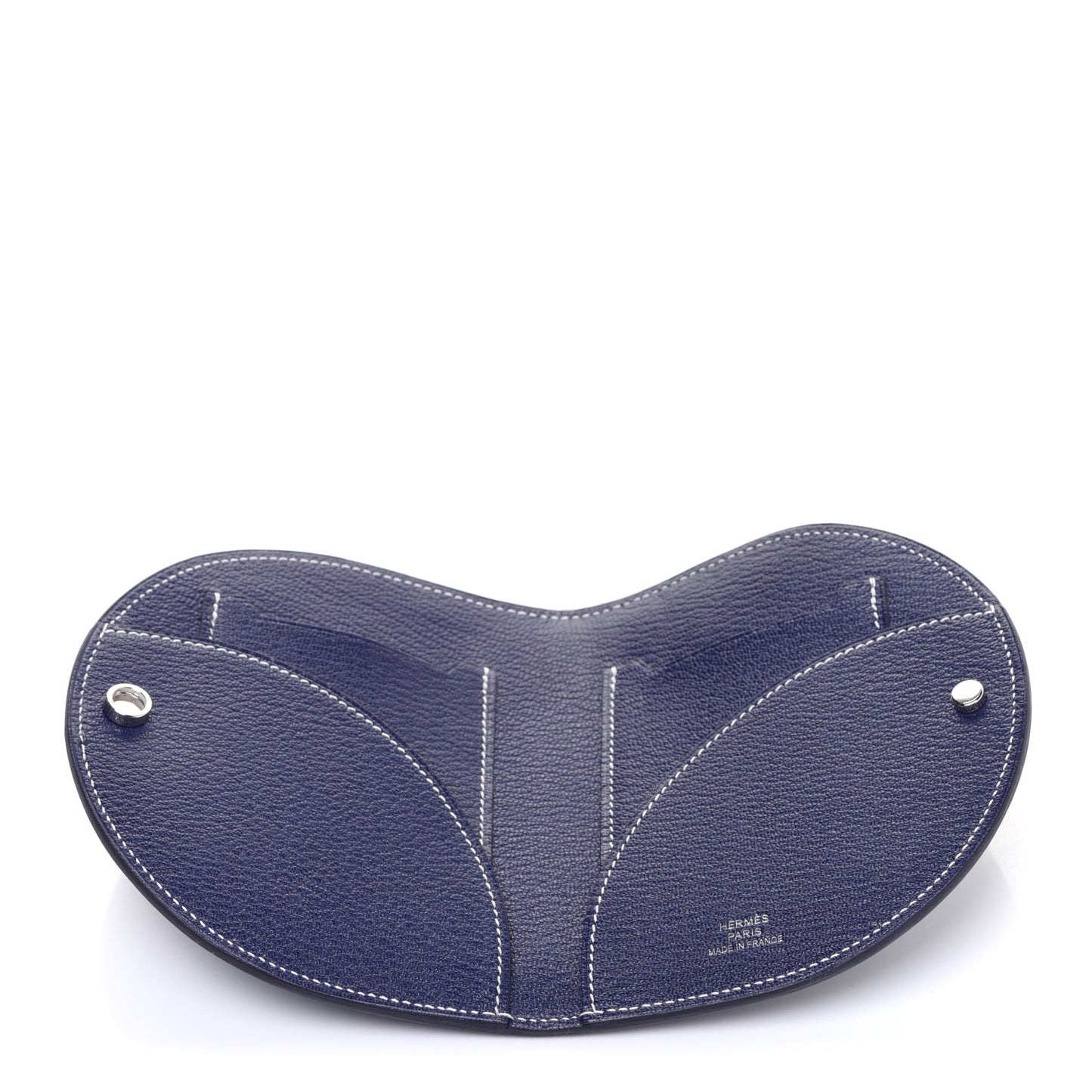 Chevre Mysore In-The-Loop Compact Wallet Bleu Encre White