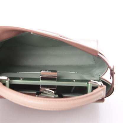 Fendi Nappa Colorblock Mini Peekaboo Iconic Satchel English Rose Plaster Oxigen 6 of 14
