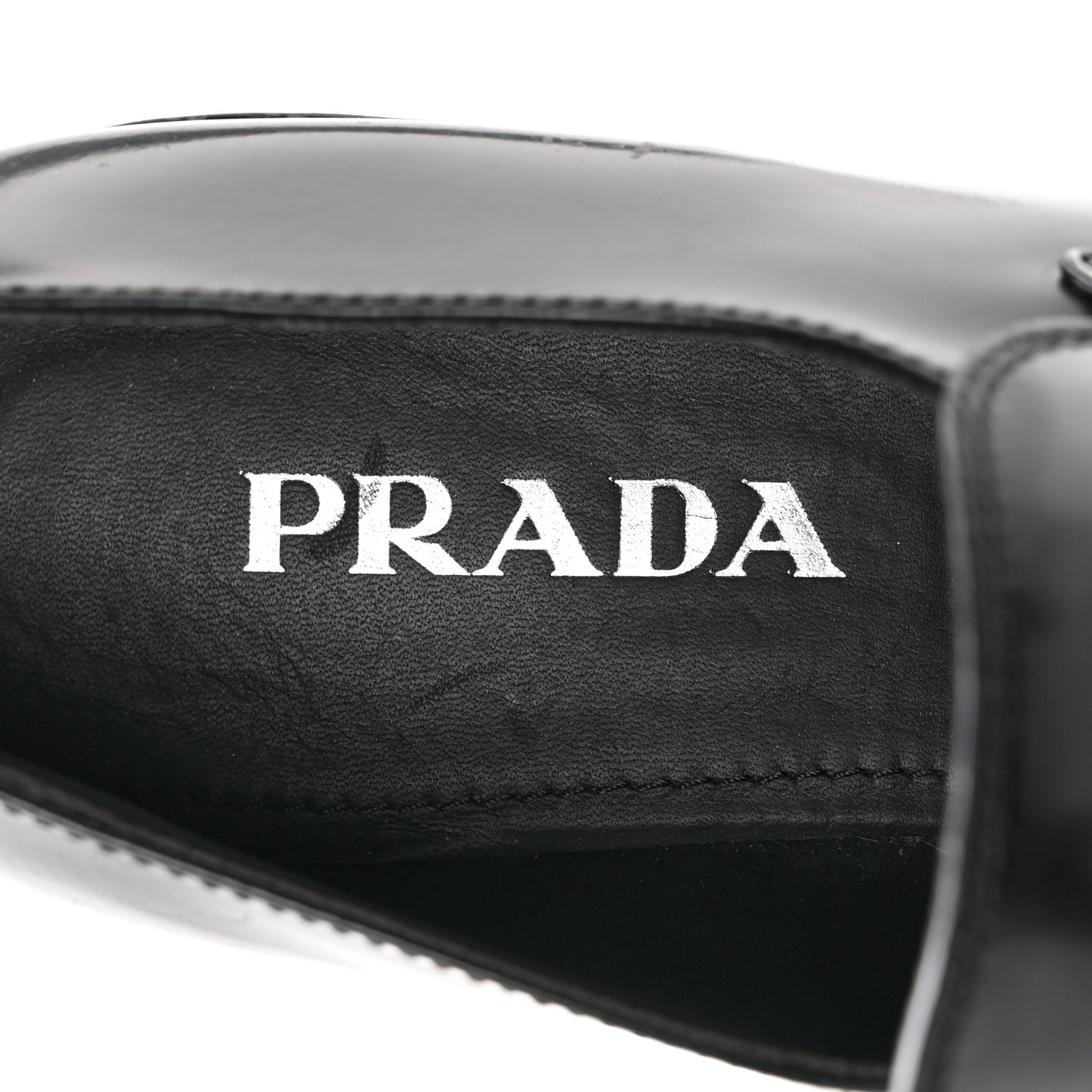 Spazzolato Metal Triangle Logo 50mm Loafers 41 Black