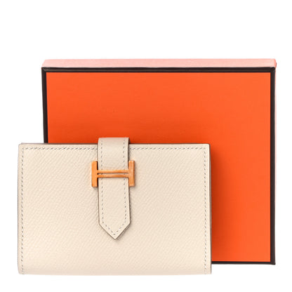 Hermes Epsom Bearn Card Holder Wallet Craie 11 of 11