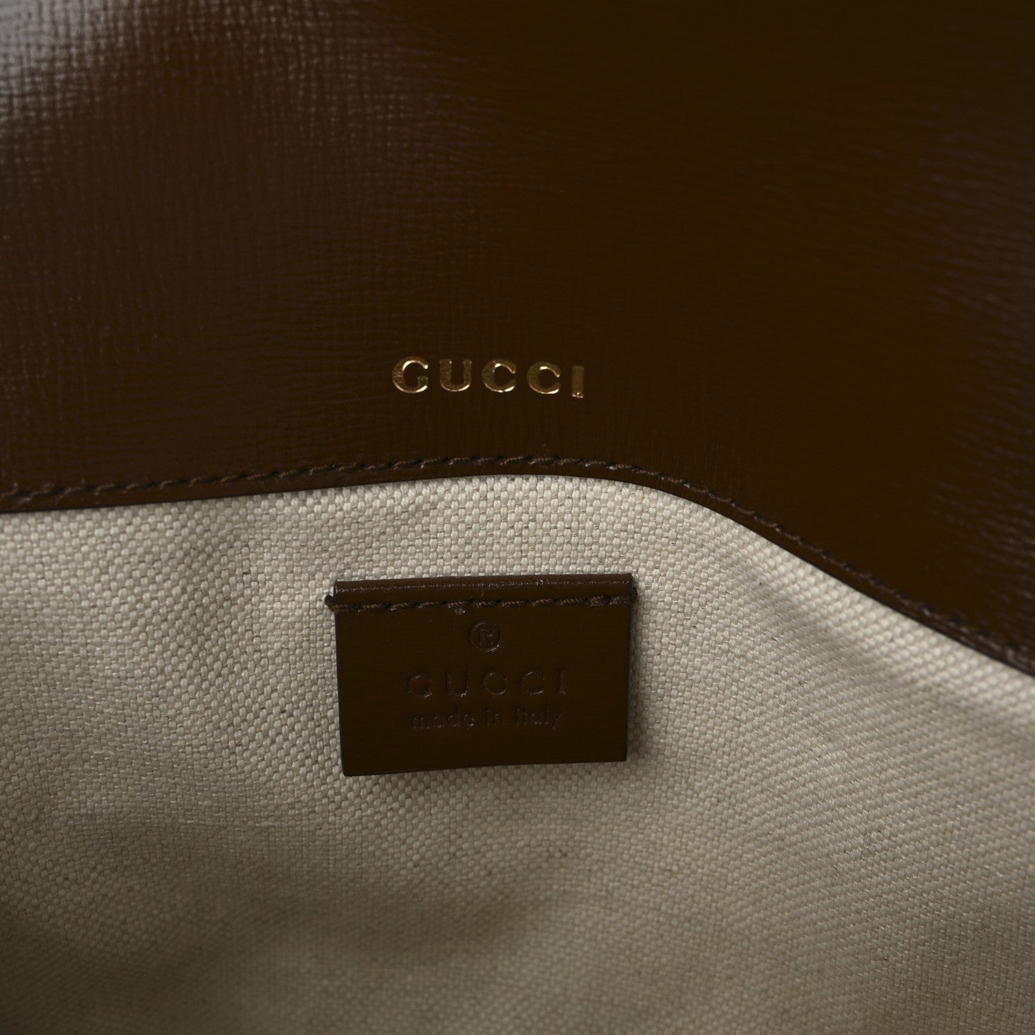 Gucci GG Supreme Monogram Azalea Calfskin Web Mini Horsebit 1955 Shoulder Bag Beige Ebony Brown Sugar 6 of 10