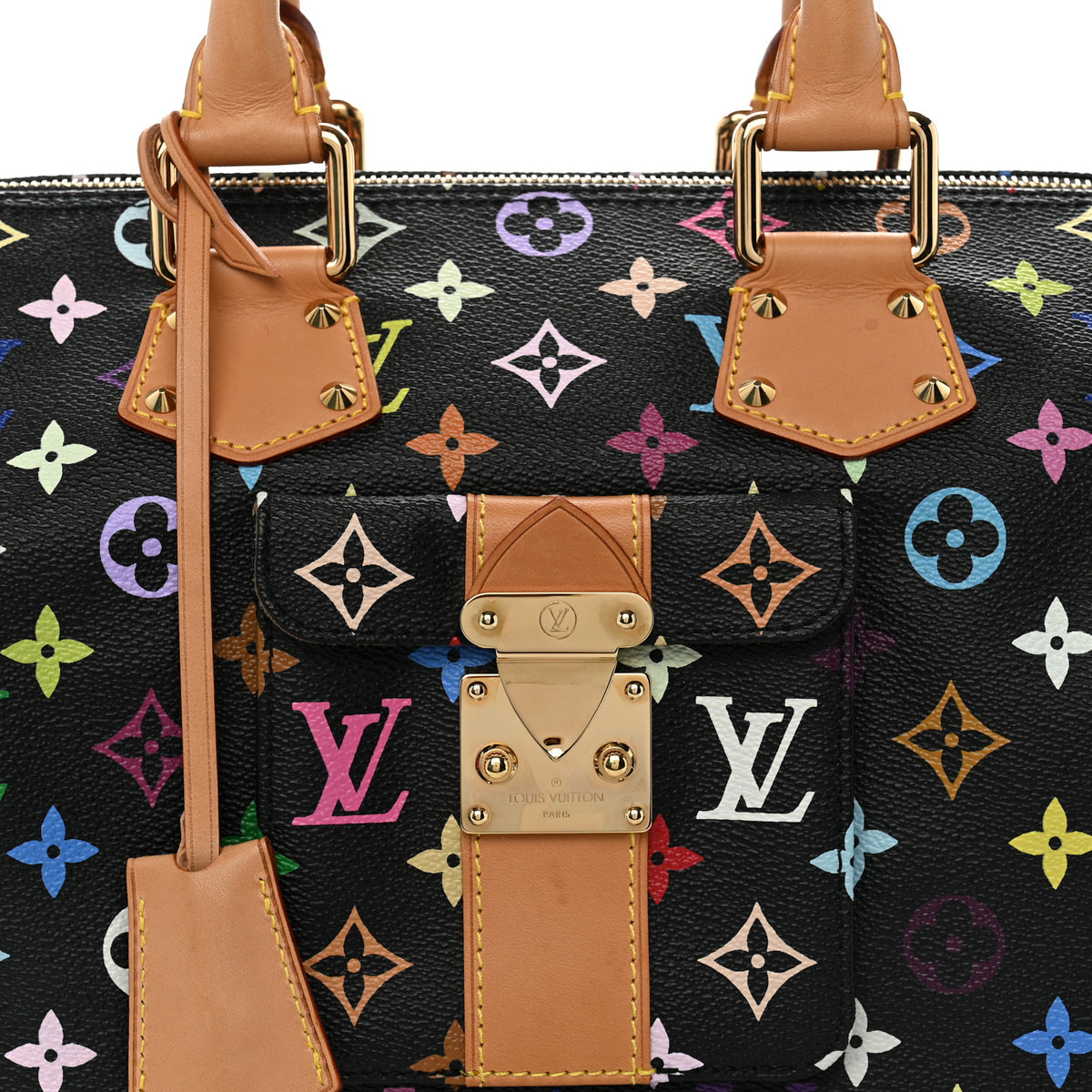 Louis Vuitton Monogram Multicolor Speedy 30 Black 7 of 9