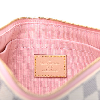 Louis Vuitton Damier Azur Neverfull MM GM Pochette Rose Ballerine 6 of 6