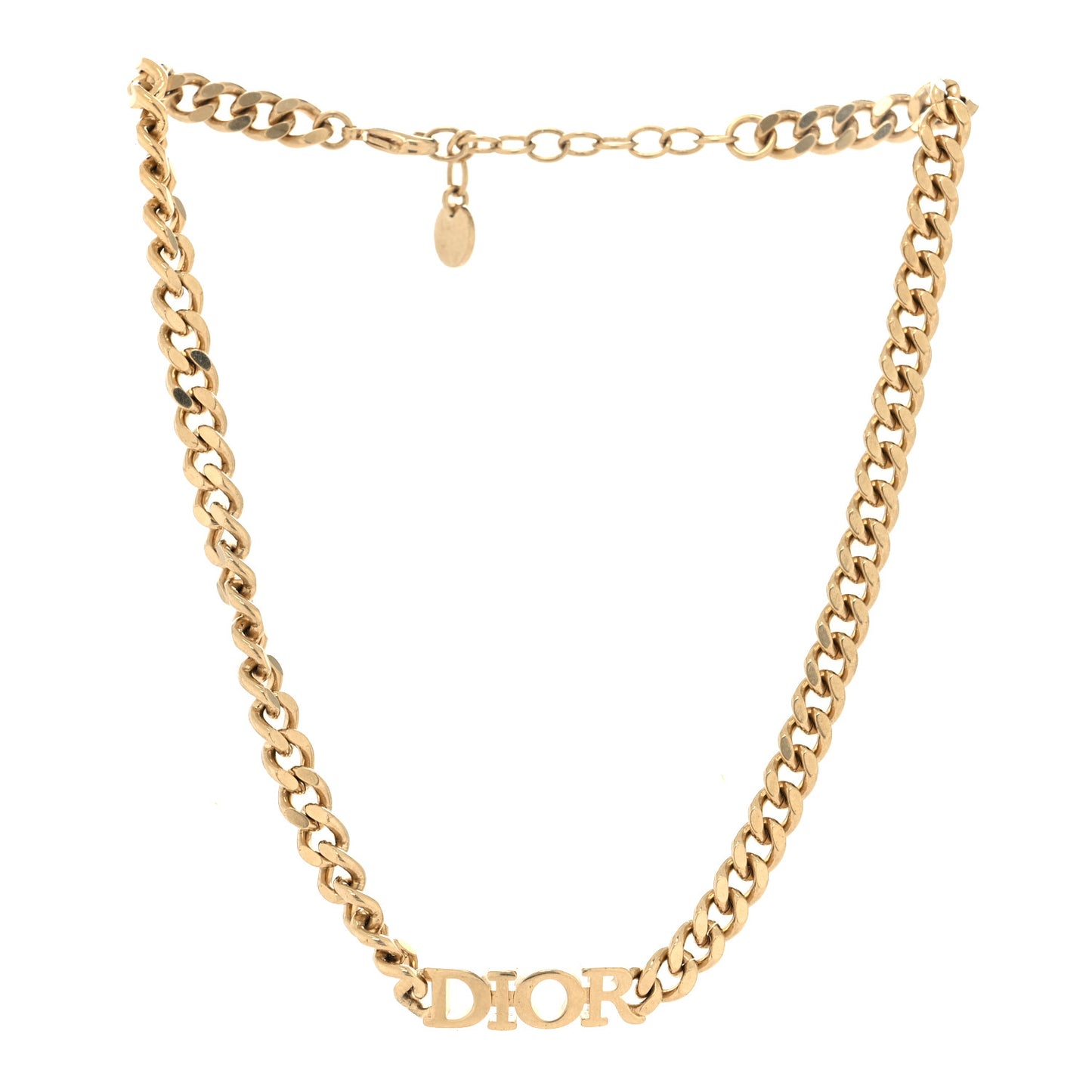 Metal Chain Choker Necklace Gold