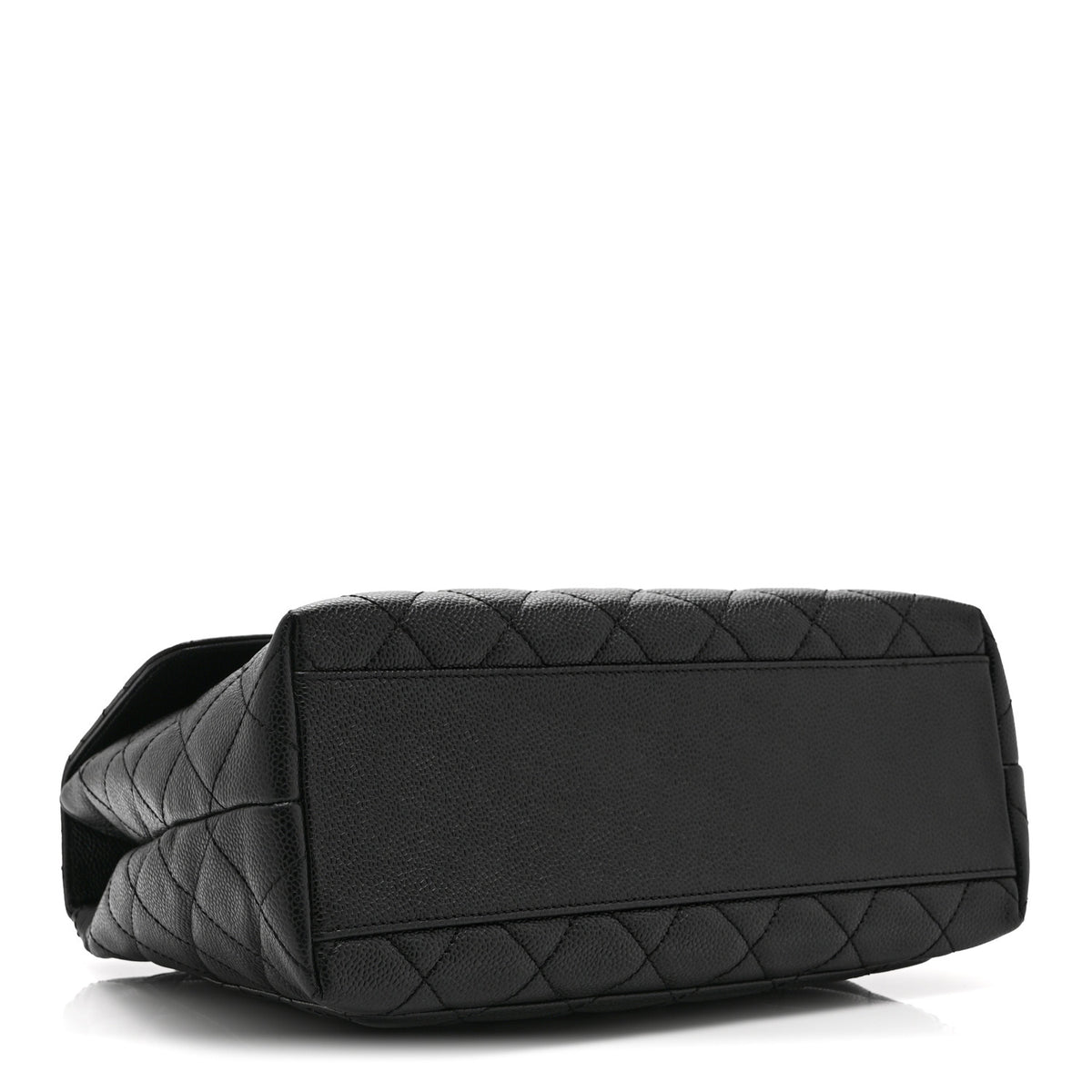 Caviar Quilted Jumbo Kelly Flap Black