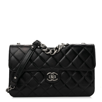 Chanel Glazed Calfskin Quilted Large Perfect Edge Flap Black 1 of 14