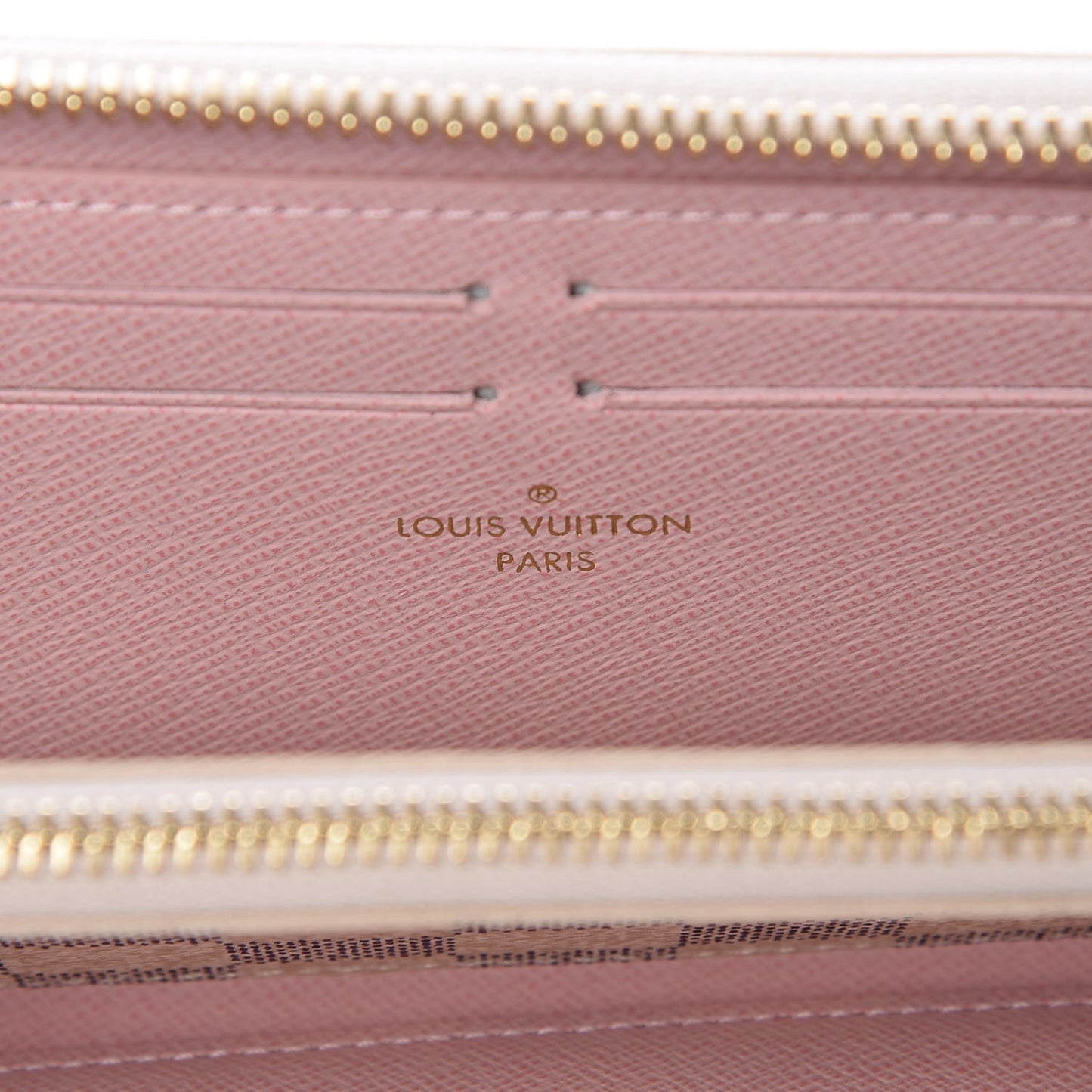 Damier Azur Clemence Wallet Rose Ballerine