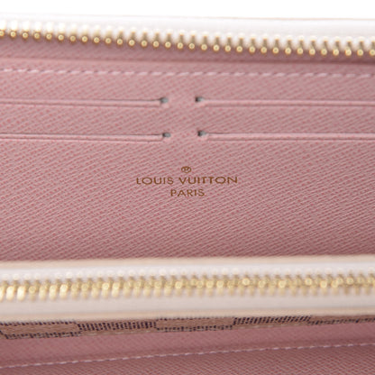 Louis Vuitton Damier Azur Clemence Wallet Rose Ballerine 6 of 8