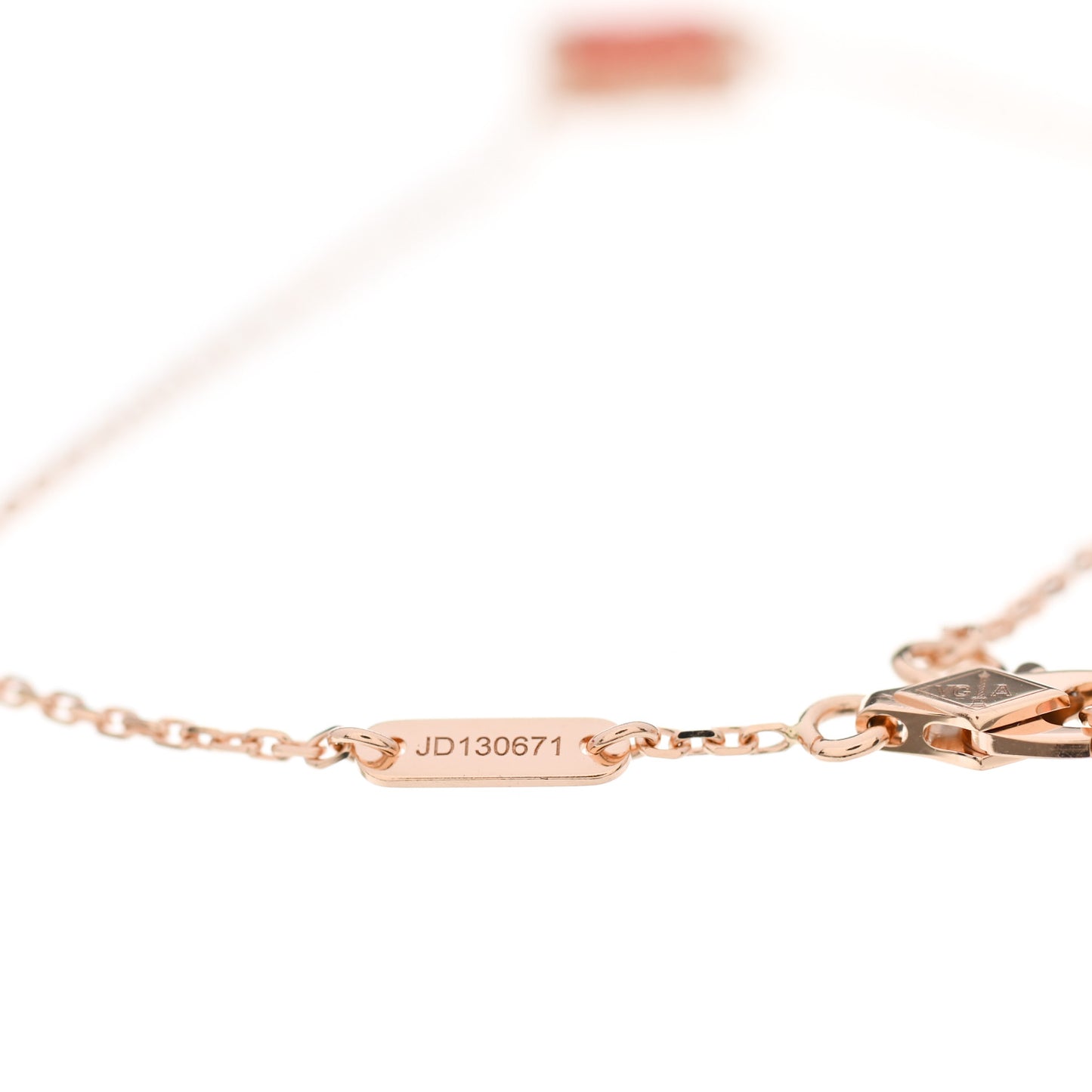 18K Rose Gold Carnelian Sweet Alhambra Bracelet