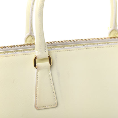 Prada Saffiano Vernice Medium Galleria Double Zip Tote Bianco 16 of 22