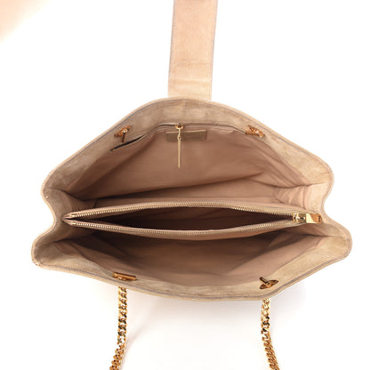 Saint Laurent Suede Monogram Cassandre Shopper Beige 5 of 12