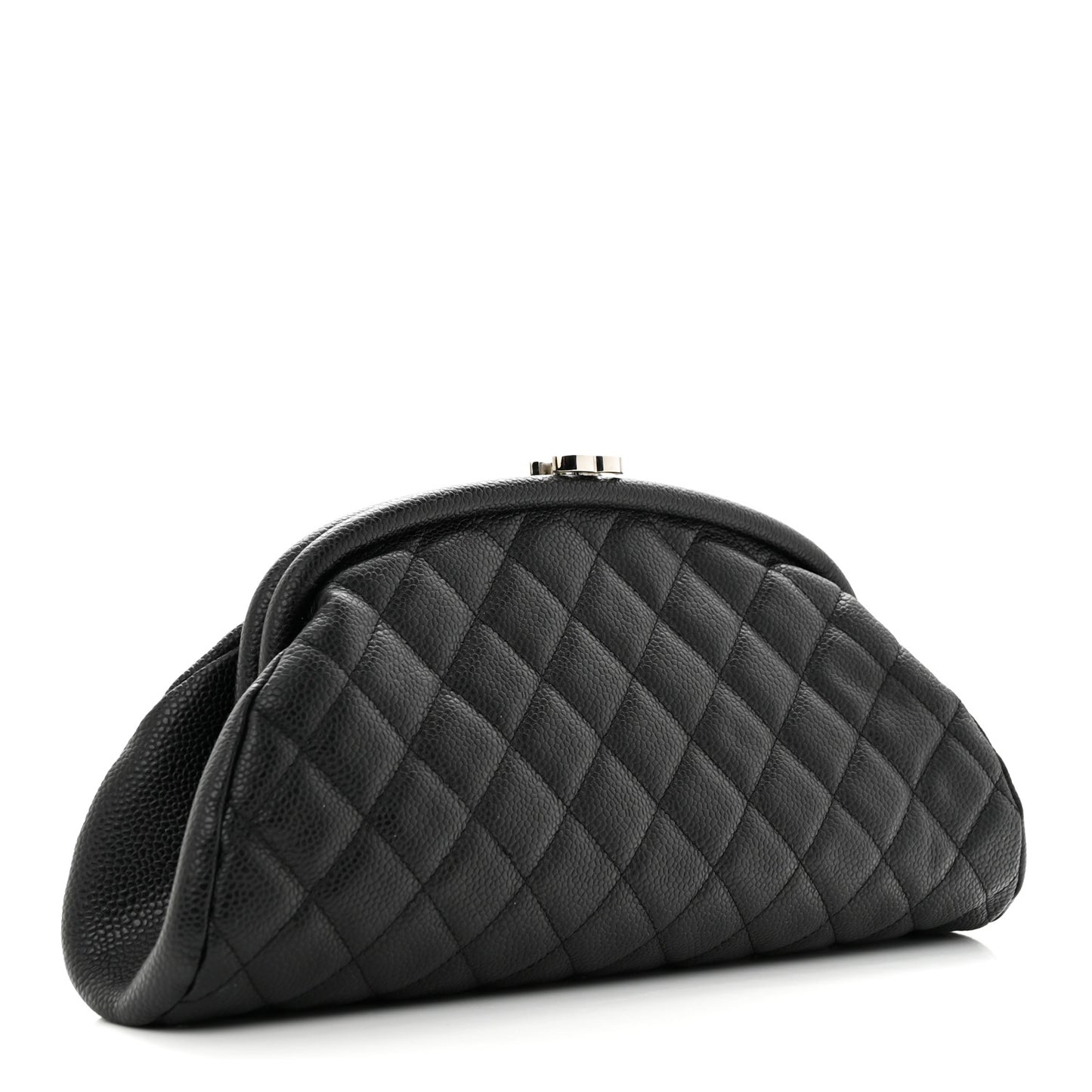 Caviar Quilted Timeless Clutch Black