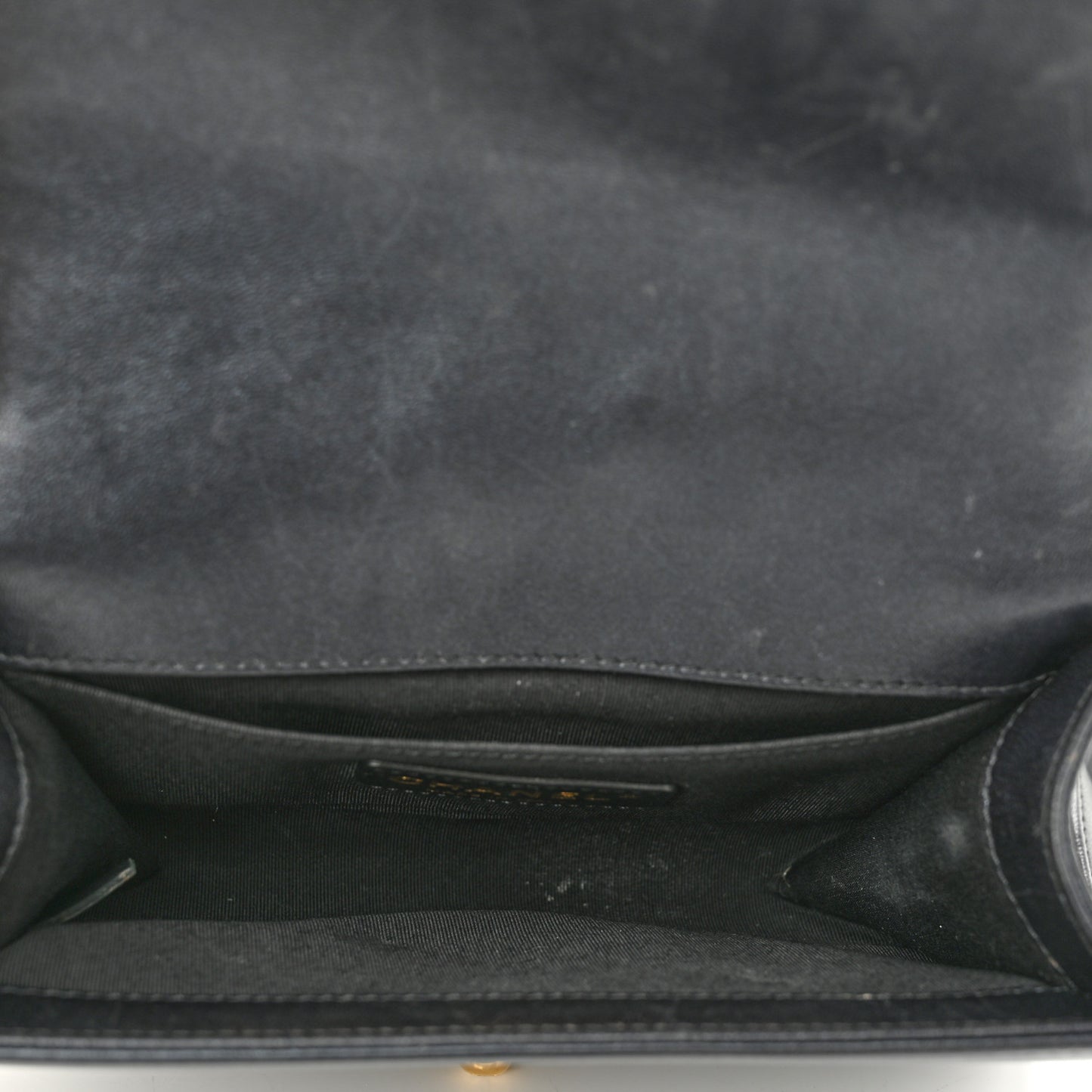 Lambskin Quilted Small Boy Flap Black