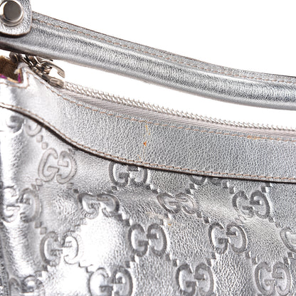 Gucci Metallic Guccissima Pocket Hobo Silver 11 of 13