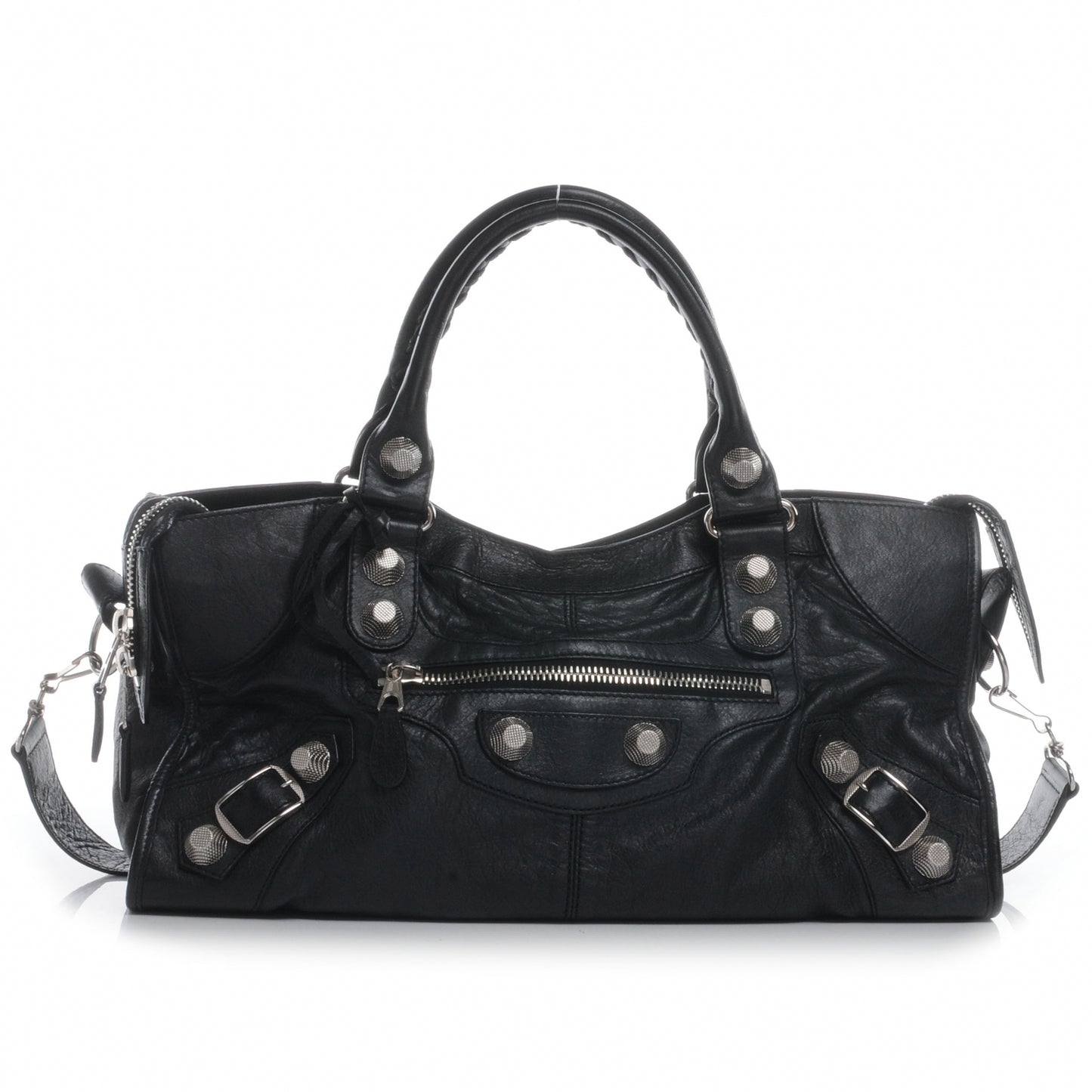 Agneau Giant 21 Silver Hardware Part Time Black