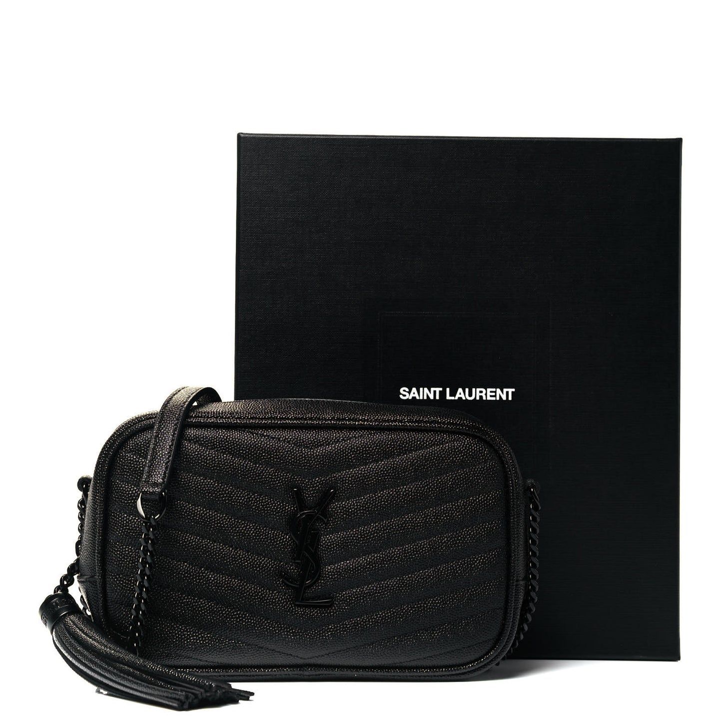 Grain De Poudre Matelasse Monogram Mini Lou Camera Bag Black
