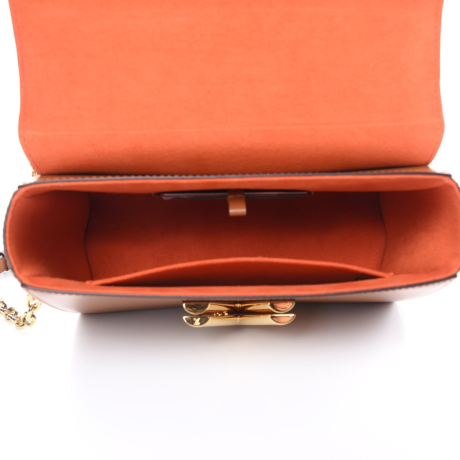 Louis Vuitton Calfskin Catogram Twist Shoulder Bag MM Marron 5 of 9