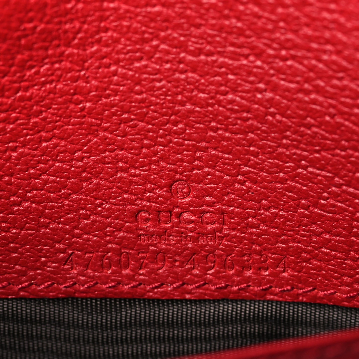 GG Supreme Monogram Web Queen Margaret Chain Wallet Red