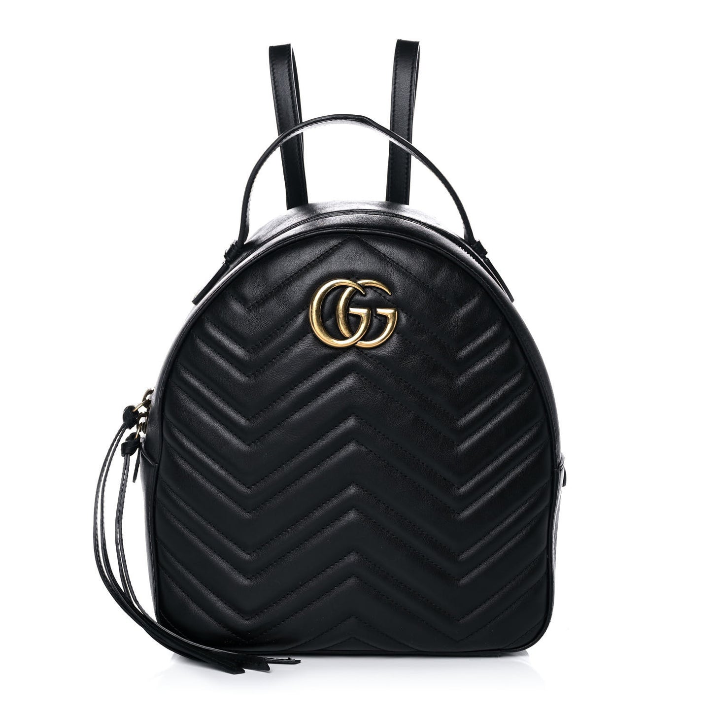 Calfskin Matelasse GG Marmont Backpack Black