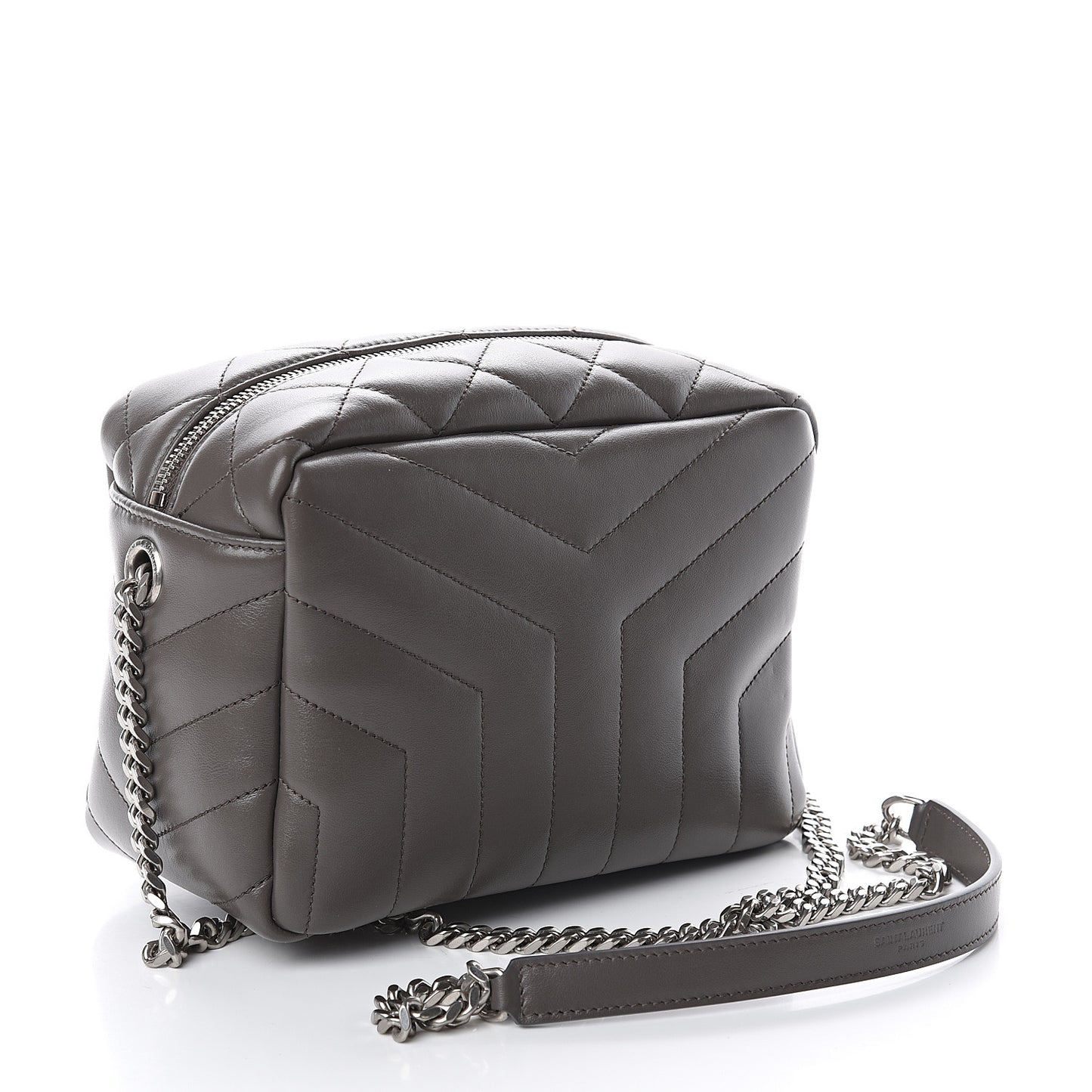 Calfskin Y Quilted Monogram Small Loulou Bowling Bag Earth