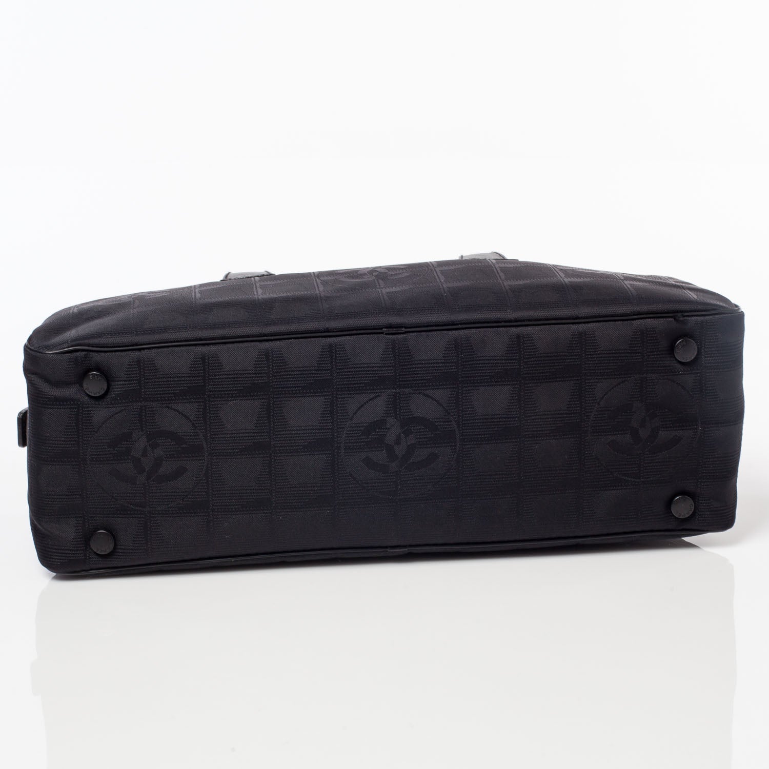 Chanel Nylon Travel Bowler Black 5 of 10