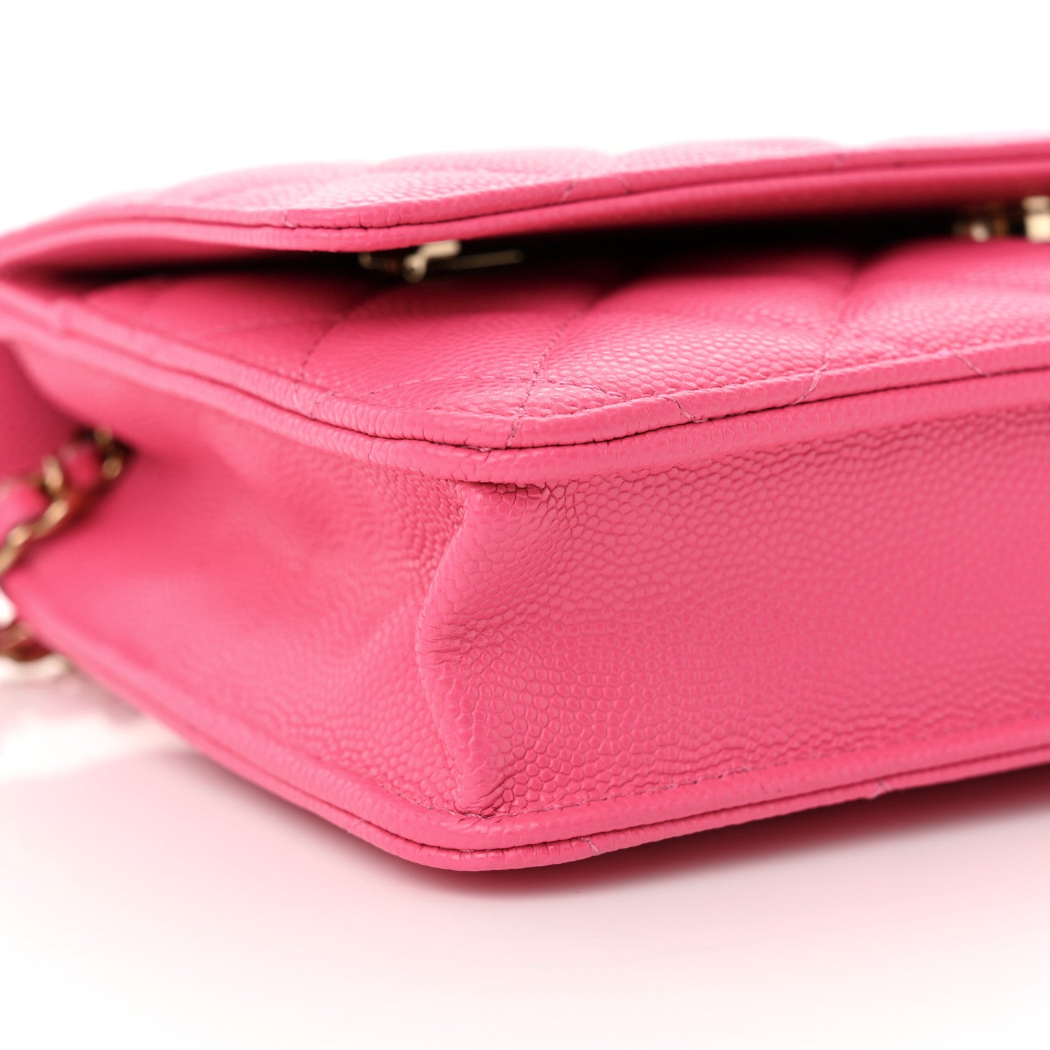 Chanel Caviar Quilted Wallet on Chain WOC Pink 10 of 12