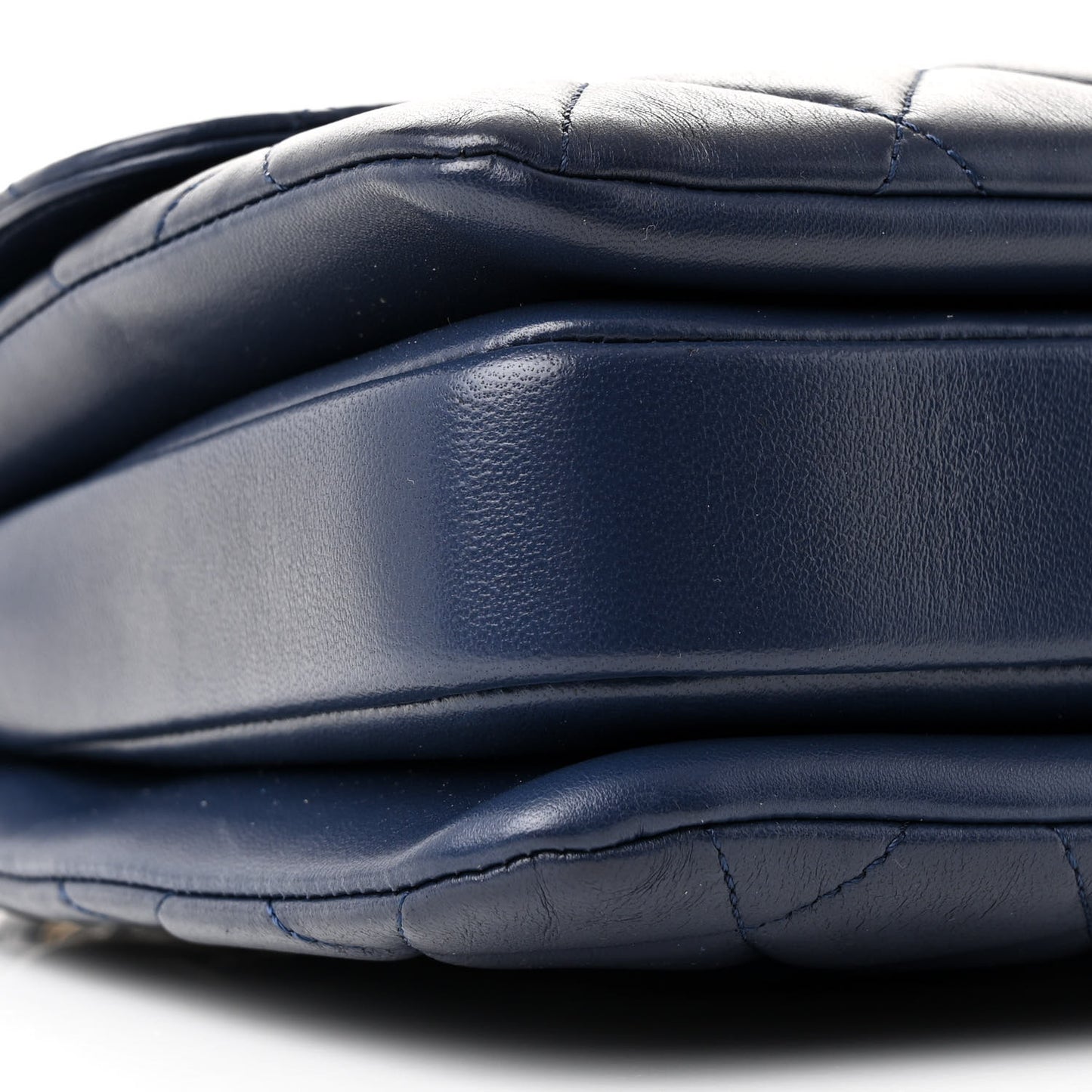 Lambskin Quilted Small Trendy CC Flap Dual Handle Bag Navy