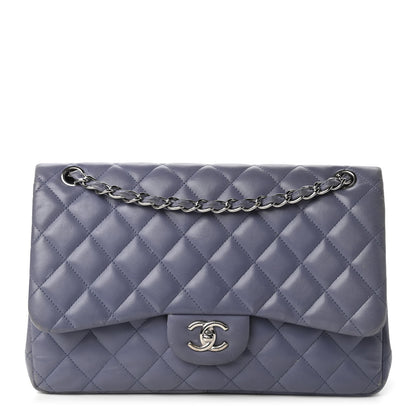 Chanel Lambskin Quilted Jumbo Double Flap Light Purple 1 of 12