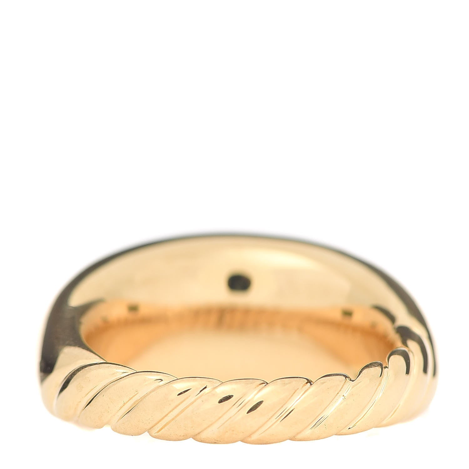 David Yurman 18K Yellow Gold Diamond 11mm Pure Form Ring 52 6 3 of 5