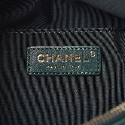 Chanel Calfskin Quilted Banane Waist Bag Fanny Pack Dark Green 6 of 7