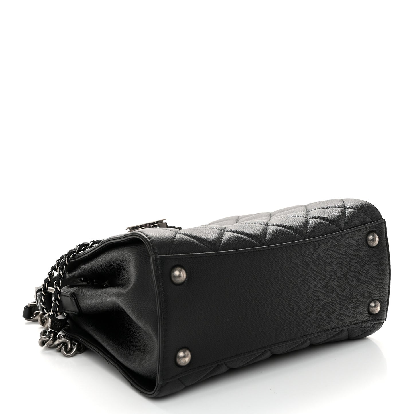 Caviar Quilted Small CC Bucket Bag Black