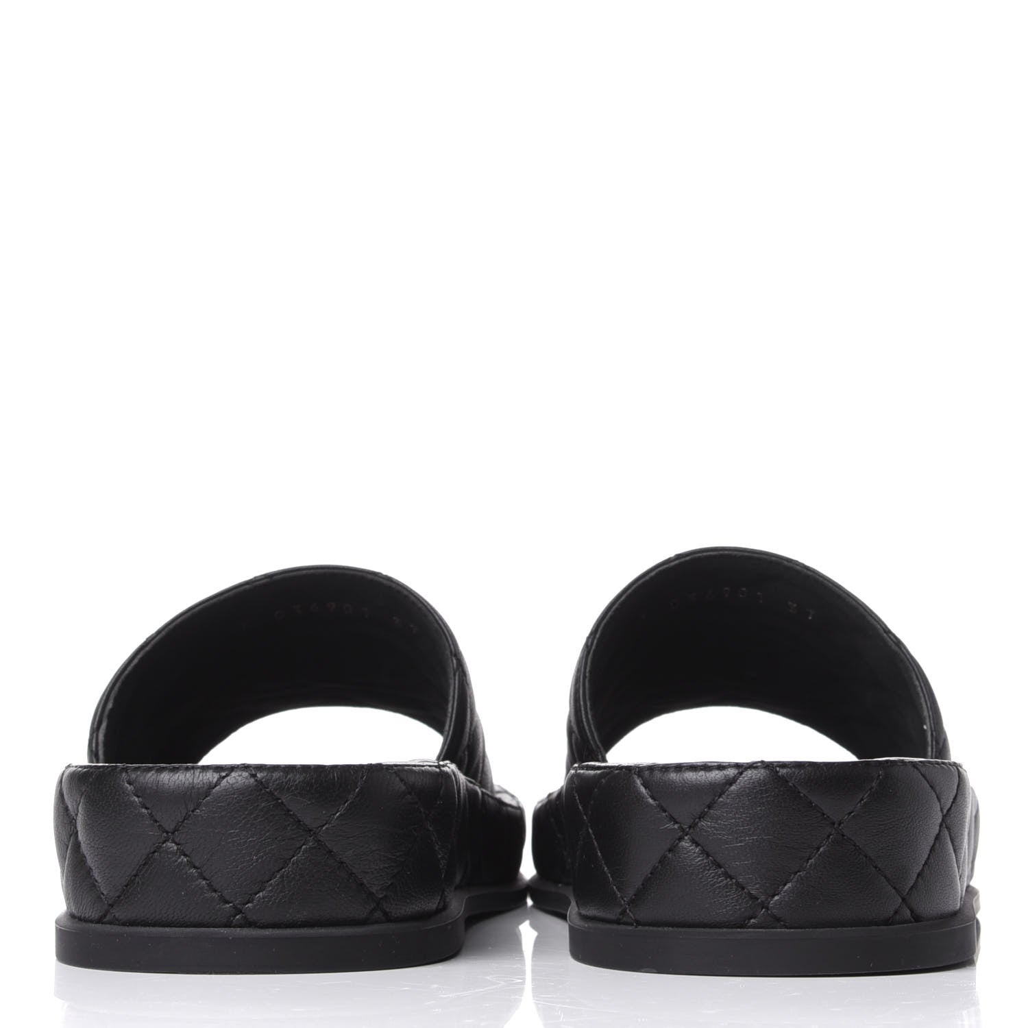 Chanel Lambskin Quilted CC Mules Sandals 37 Black 6 of 11