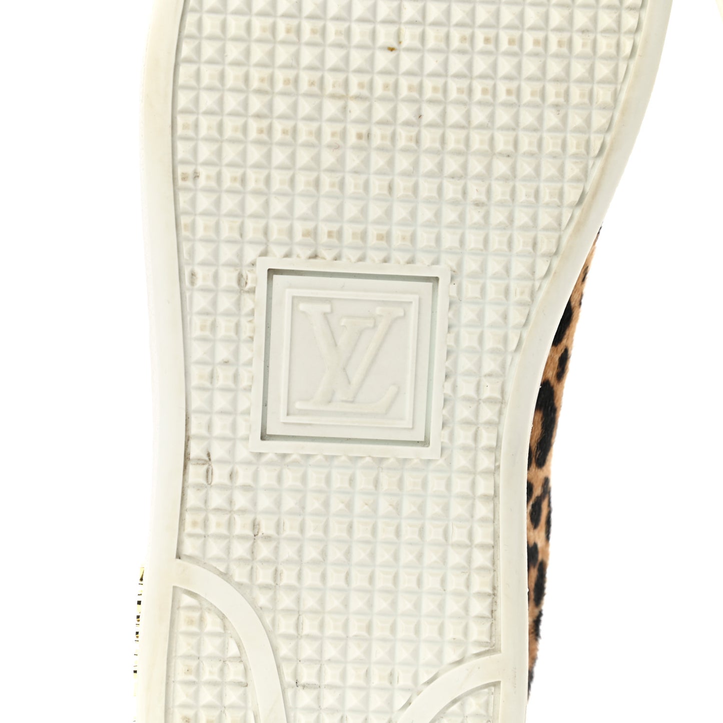 Calfskin Pony Hair Leopard Monogram Frontrow Sneakers 38