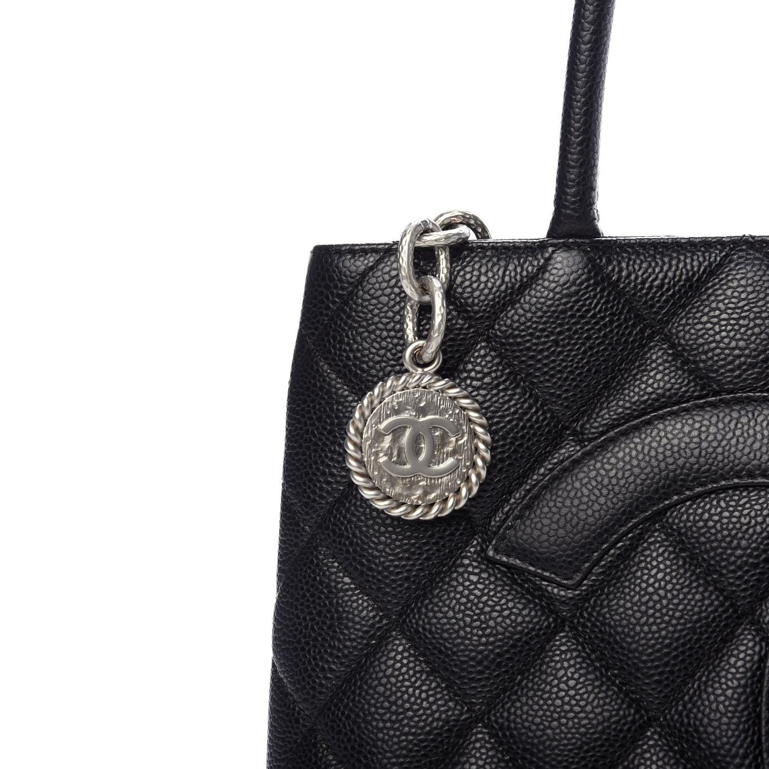 Chanel Caviar Quilted Medallion Tote Black 14 of 16