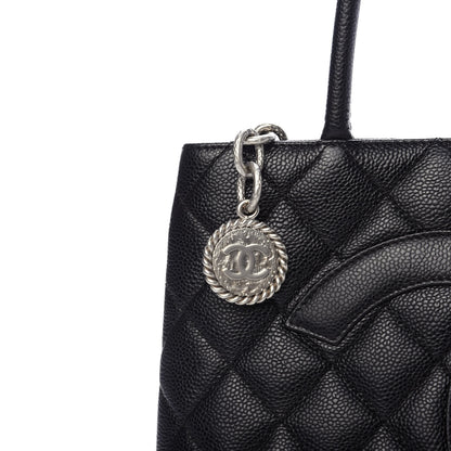 Chanel Caviar Quilted Medallion Tote Black 14 of 16
